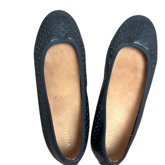 Vionic Shoes Women's Size 11.5 The Robyn ll Black Leather Flat - Picture 2 of 6